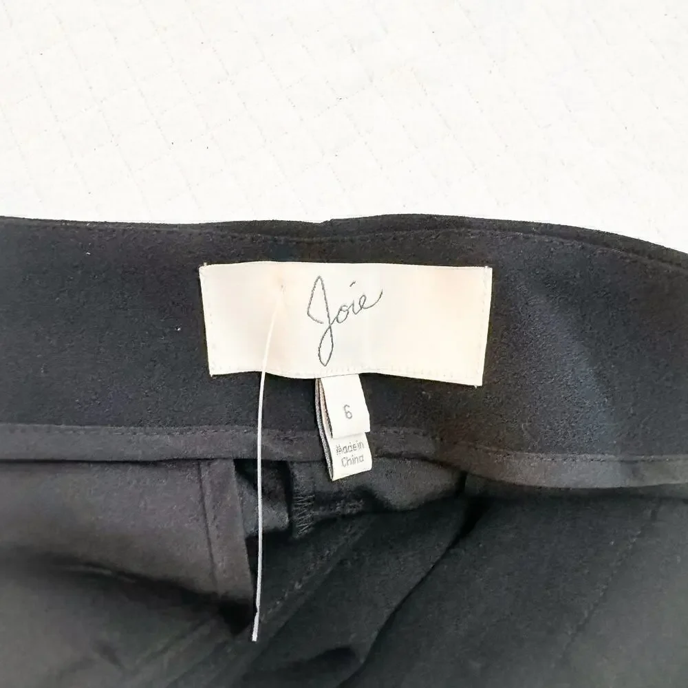Joie Wide Leg Dress Pant High Rise Black Slacks Size 6